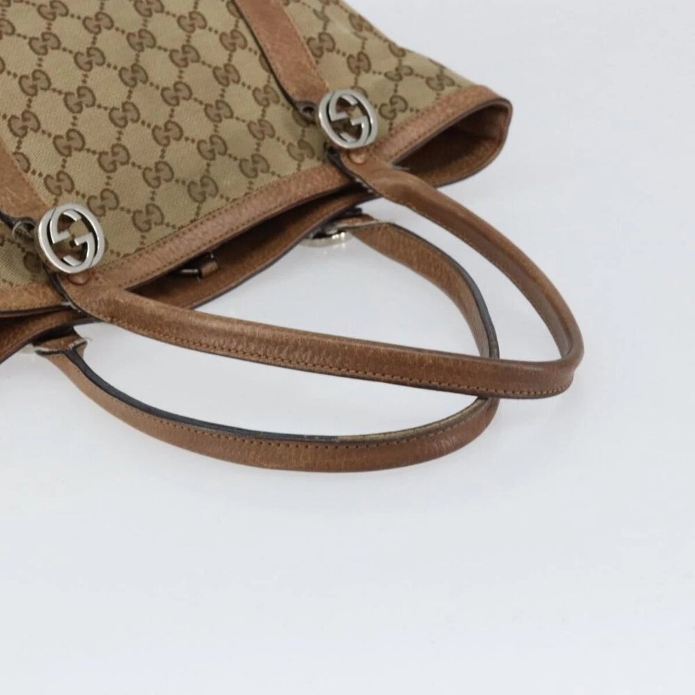GUCCI GG Canvas Miss GG Tote Bag Beige Silver 342591 Auth 154584 - Picture 8 of 16